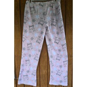 Bobbie Brooks Womens Fleece Pajama Pants Up To Snow Good size Large